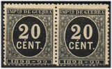 Delcampe - Edifil 239(*) Nuevos En Pareja. 1898 Cifras Impuesto De Guerra 20 Cts - Ungebraucht