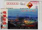 Harbour Thermal Power Plant,China 2008 Taizhou Thermoelectric Power Station New Year Greeting Pre-stamped Card - Electricity