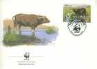 W0506 Vache Et Buffle Kampuchea 1986 FDC Premier Jour WWF - Farm