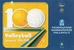 Card Per I 100 Anni Federazione Sammarinese Pallavolo - Voleibol