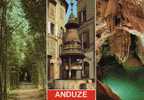 CPSM.  ANDUZE. LES BAMBOUS. LA FONTAINE PAGODE. LES GROTTES DE TRABUC. - Anduze