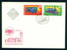 FDC 3954 Bulgaria 1991 /15, 125th Anniv Of The Railway Trains /125 Jahre Bulgarische Eisenbahn Lokomotive Personenwaggon - FDC