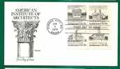 USA - AMERICAN INSTITUTE Of ARCHITECTS  - FD COVER With Se-tenant Block Of 4 - 1971-1980