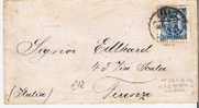 Por023  / - PORTUGAL -  Luiz I 50 R. 1888 Nach Florenz, Italien - Lettres & Documents