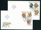 FDC 4036 Bulgaria 1992 /20, Wild Cats / Animals LEOPARD TAIGER  LION  PUMA  JAGUAR / Raubtiere - FDC