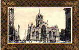 PCd  St Giles Cathedral With Fancy Tartan Border--EDINBURGH--Scotland - Midlothian/ Edinburgh