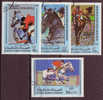 MAURITANIE - 1980 -  YT  N°  446 / 449  Oblitérés   4 Valeurs  Serie Complete  Hippisme  TBE - Horses