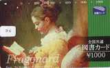 Telecarte Japan ART * Jean-Honoré Fragonard (20) Rococo FRANCE Reliée * PEINTURE PAINTING SCHILDERIJ MAHLEREI - Painting