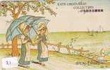 Telecarte Japan ART * KATE GREENAWAY COLLECTION (21) AUTHOR * ENGLAND RELATED * PEINTURE PAINTING SCHILDERIJ MAHLEREI - Personnages