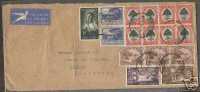 SOUTH AFRICA - VF Multifranquing 1952 COVER From JOHANNESBURG To MENDOZA, ARGENTINA 16 Stamps (1 Stamp Damaged) - Sonstige & Ohne Zuordnung