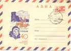 USSR Arctic "North Pole" Sledge, Helicopter Cacheted Postal Stationery Cover 1969 - Hélicoptères