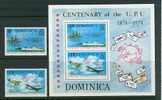 Dominica    UPU  Set  & Souvenir Sheet  SC#  418-19a Mint - U.P.U.