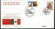 PFTN.WJ-98 CHINA-MEXICO DIPLOMATIC RELATIONSHIP COMM COVER - Lettres & Documents