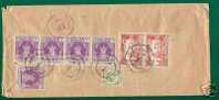 BURMA - VF 1959 Profuse Franking REGISTERED AIR MAIL COVER From YANKIN To NEW YORK-Union Of Burma Air Mail Violet Cancel - Burma (...-1947)