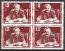 BULGARIA / BULGARIE ~ 1977 - 95an De La Naissanse De G.Dimitrov - Politique, President Du Conseil - Bl.de 4 ** - Unused Stamps