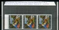 1963 Christmas Issue 2.5d Strip Of 3 With 3rd  Stamp Variety Boy´s Staff Has Handle   Scott  359 - Abarten Und Kuriositäten