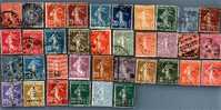 Lot 36 Timbres Type Semeuse Différents - Collections