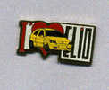 Pin´s  Automobile  RENAULT  CLIO  Jaune  Grand  Modèle  ( J´ Aime  CLIO ) - Renault