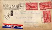 1039. Carta Aerea ROCHESTER 1947 A España - Cartas & Documentos