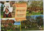 CP  NORMANDIE MULTIVUES - COIFFE CHAUMIERE FOLKLORE CHANSON - Haute-Normandie