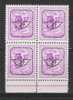 Belgie OCB V798 (**) In Blok Van 4. - Typos 1951-80 (Chiffre Sur Lion)