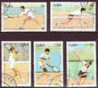 CUBA 1993 - N° YT  3282 / 3286  Oblitérés   5 Val  Série Complete - Tennis