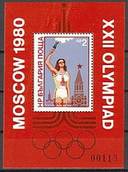 BULGARIA - 1980 - Jeux Olimpiques M'80 VI - Bl** - Blokken & Velletjes