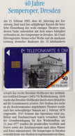 50Jahre Deutschland TK O 901/94 ** 30€ Telefonkarte Semper-Oper Musik-Theater Dresden Denkmal Music Tele-card Of Germany - O-Series: Kundenserie Vom Sammlerservice Ausgeschlossen