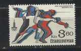 TCHECOSLOVAQUIE      N°2374  ** (cote 2.50 E)     Jo 1980    Escrime - Fencing