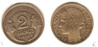 ** 2 FRANCS 1936 MORLON BRONZE ETAT  TTB **2F120** - 2 Francs