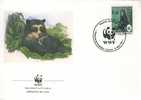 W0876 Ours à Lunettes Tremarctos Ornartus Bolivie 1991 Premier Jour FDC WWF - Ours