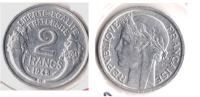 ** 2 FRANCS 1948 B  MORLON ALU. ETAT  TTB **2F125** - 2 Francs