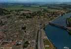 CPSM. PONT SUR YONNE. VUE GENERALE AERIENNE. DATEE 1989. - Pont Sur Yonne