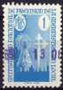 Sello Mutualidad De Prevision 1 Pts Azul Oscuro - Revenue Stamps