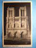 R.3639  PARIS  FRANCIA  NOTRE - DAME  CHURCH BY NIGHT  AÑOS 10/30  CIRCULADA  POSTAL ANTIGUA  MAS EN MI TIENDA - Parijs Bij Nacht