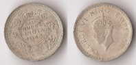 INDE   1/2    RUPEE     1943     ARGENT - Inde