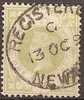 GREAT BRITAIN - 1887 1/- Queen Victoria. Scott 122. Used. Nice Sample, Full Perfs, Registered Postmark. Catalogue $55 - Used Stamps