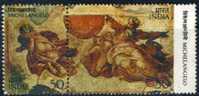 PIA - IND - 1975 : 500° De La Naissance De Michelangelo - Fresques De La Chapelle Sistina- (Yv 434-35) - Usati
