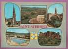 SAINT AFFRIQUE - L'Eglise, Vue Générale, Pont Vieux, Piscine, Rocher De Caylus. Multivues. Carte Non Circulée - Saint Affrique
