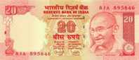 INDIA  20  RUPIAS  2.007   PLANCHA/UNC/SC   DL-6345 - Inde