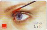 MOBICARTE OEIL 15 EUROS PETIT CADRE FOND CLAIR 11/01 A 06/03 ETAT COURANT - Mobicartes