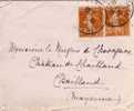 LETTRE DE 1930  AFFRANCHISSEMENT 25 CTS SEMEUSES EN PAIRE  POUR CHAILLAND MAYENNE, VOIR LE SCANNER - Briefe U. Dokumente