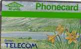 TELECARTE BRITISH TELECOM 40 UNITS JONQUILLES - Altri – Europa