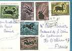 6 Timbres  Rep. S. Marino . SIGNES Du ZODIAC (Cancro, Gemelli, Toro, Ariete, Leone, Vergine) Sur CPSM 10X15 San Marino - Covers & Documents