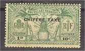 NEW HEBRIDES, 10 CENTIMES POSTAGE DUE 1925, NH, TONED GUM - Timbres-taxe