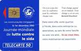 TELECARTE F 309 770.1 SIDA JOURNEE MONDIALE - 50 Unités   
