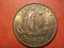 720  UNITED KINGDOM  UK GRAN BRETAÑA HALF PENNY  SHIP BARCO      AÑO / YEAR  1967  UNCIRCULATED - C. 1/2 Penny