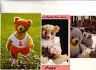 4 Postcards - 4 Cartes D´ours En Peluche - Ours