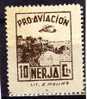 Sello Benefico NERJA 10 Cts Aviacion, Guerra Civil ** - Spanish Civil War Labels