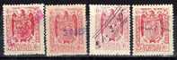 Sellos Para Recibos 25 Cts Diferentes Tonalidades - Revenue Stamps